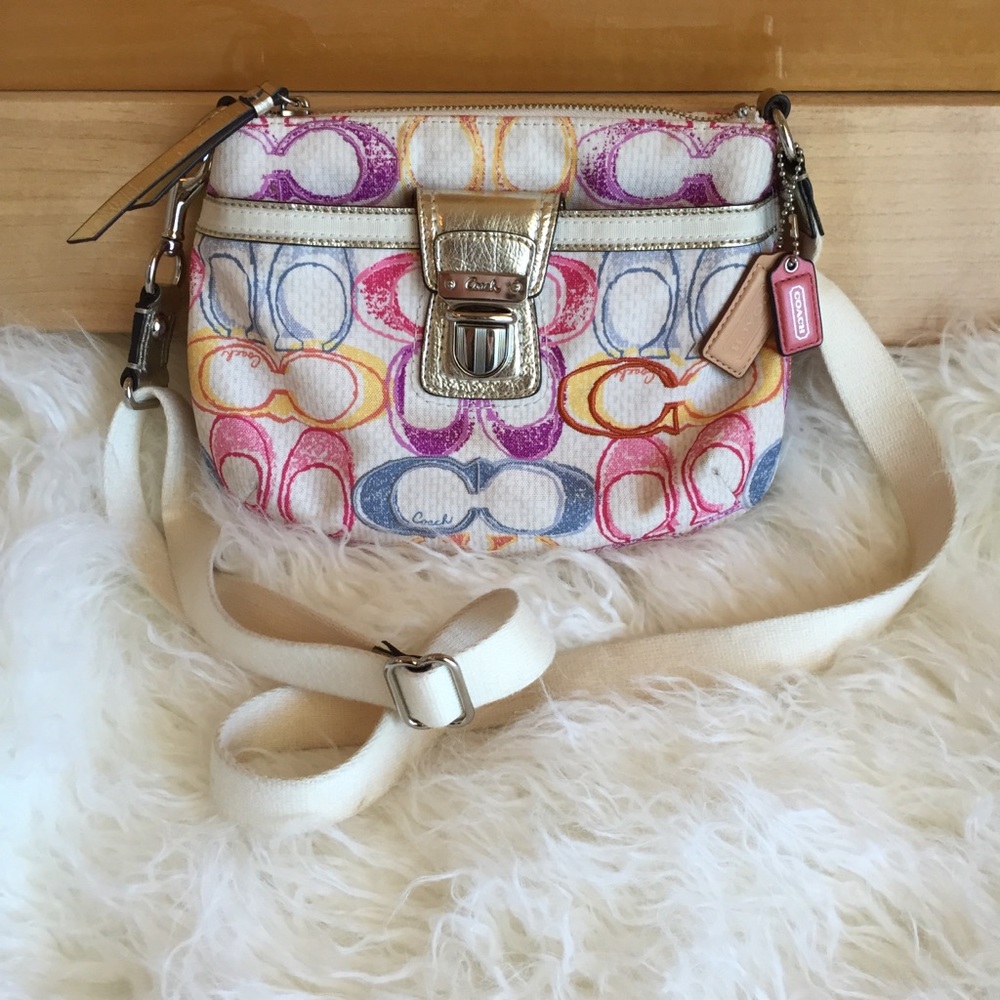 Coach Multi Color Signature C Crossbody - image 1